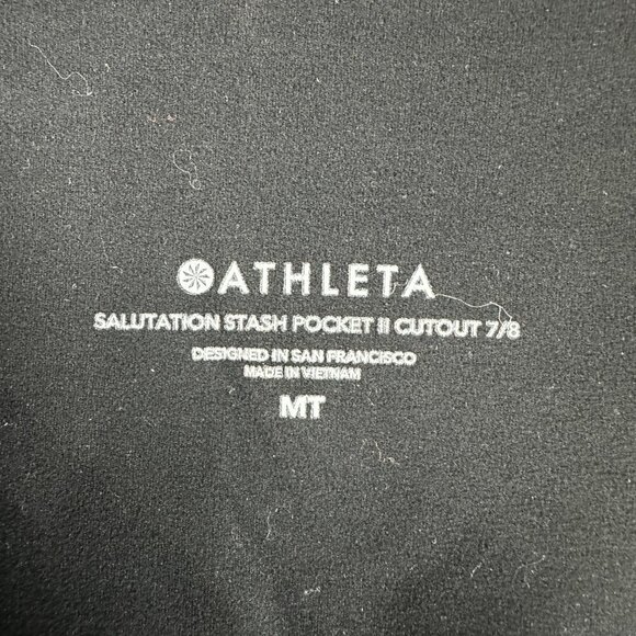 Athleta Salutation Stash Pocket II Cutout Womens MT Compression Pants Yoga - Picture 5 of 8